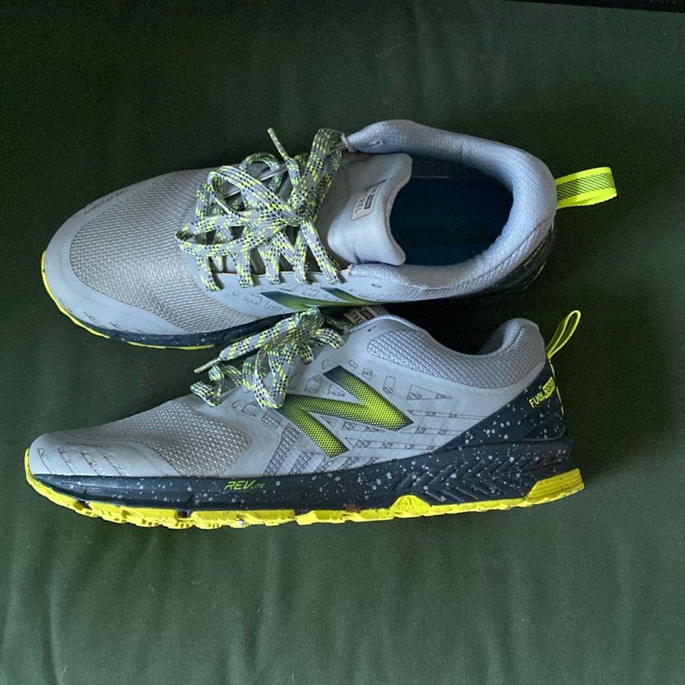 New Balance FuelCore Nitrel V1 Trail Running Shoes Blue Gray Lime Men's 9